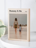 No Ordinary Gift personalised wooden photo block Mummy & Me - British product
