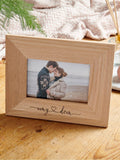 No Ordinary Gift personalised engagement wooden photo frame (British brand)