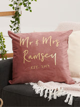 Next No Ordinary Gift Personalised Mr And Mrs Velvet Cushion 45 x 45 cm- Buy online at McGrocer