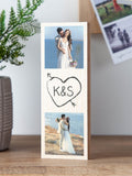 No Ordinary Gift personalised heart arrow wooden photo block - British product