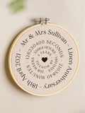 No Ordinary Gift personalised timeline hoop 6 inch - British product