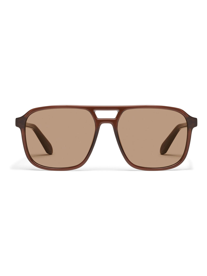 Quay brown On The Fly sunglasses, imported from the UK