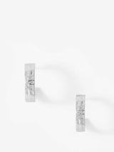 Next Mint Velvet Silver Tone Textured Hoops Earrings- Buy online at McGrocer