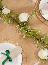 Next Scottish Everlastings Ltd Rose and Gyp Faux Flower Garland 95cm- Buy online at McGrocer