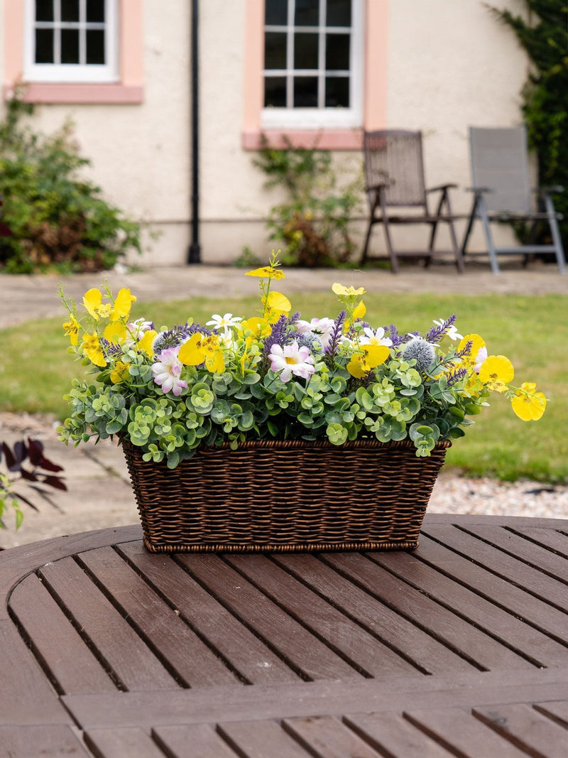 Scottish Everlastings artificial floral planter mixed 50cm, UK version