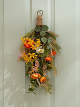 Next Scottish Everlastings Ltd Rustic Forsythia and Poppy Artificial Flower Swag 55cm- Buy online at McGrocer