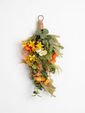 Scottish Everlastings artificial forsythia poppy swag 55cm - British product