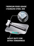 Gourmet Easy dual-sided stainless steel meat tenderizer - British product