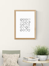 Next East End Prints Oak Love Hearts Wall Art Print by Honeymoon Hotel- Buy online at McGrocer