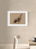 East End Prints brown sausage dog wall art print - British product