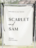 Made Yours personalised black and white wedding wall hanging - British product