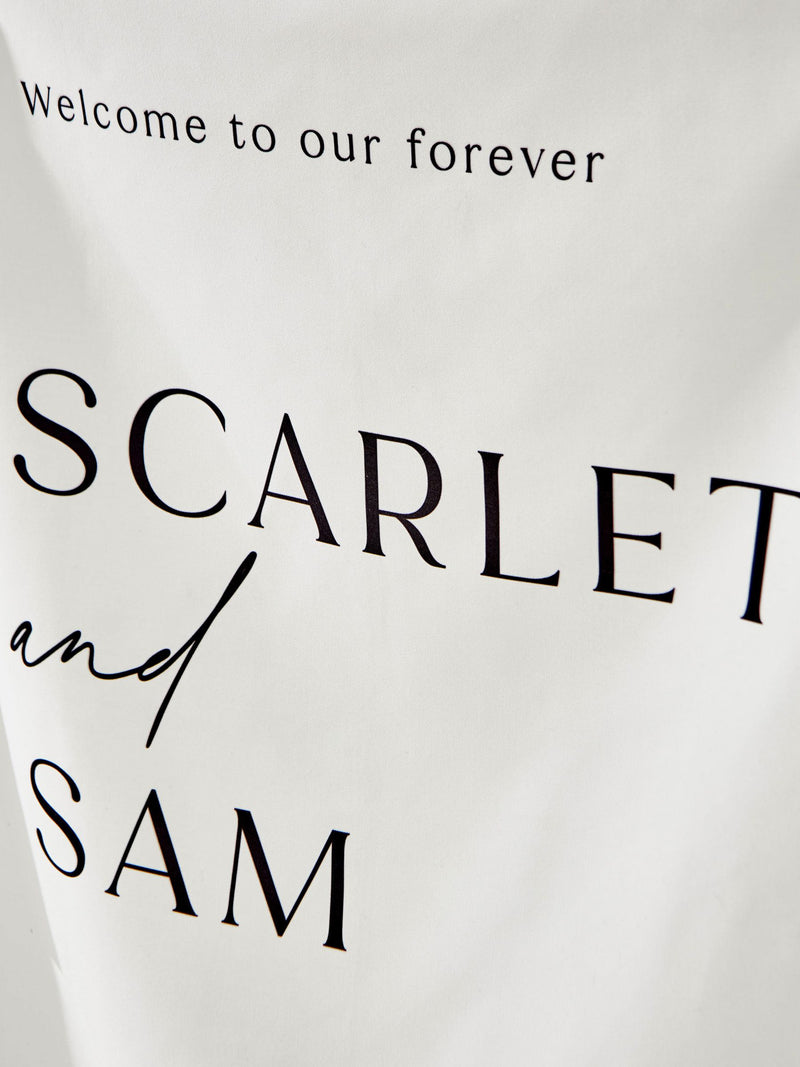 Made Yours personalised black and white wedding wall hanging - British product