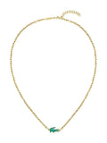Lacoste gold tone Arthor IP link necklace, imported from the UK