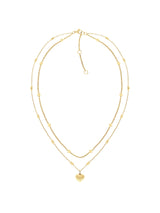Next Tommy Hilfiger Gold Plated Layered Chain Necklace, 16in & 18in- Buy online at McGrocer