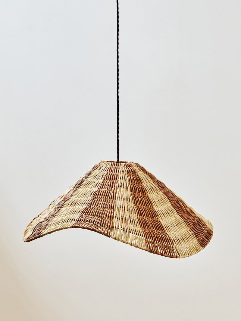 Oliver Bonas natural rattan ceiling pendant shade 50cm, imported from the UK