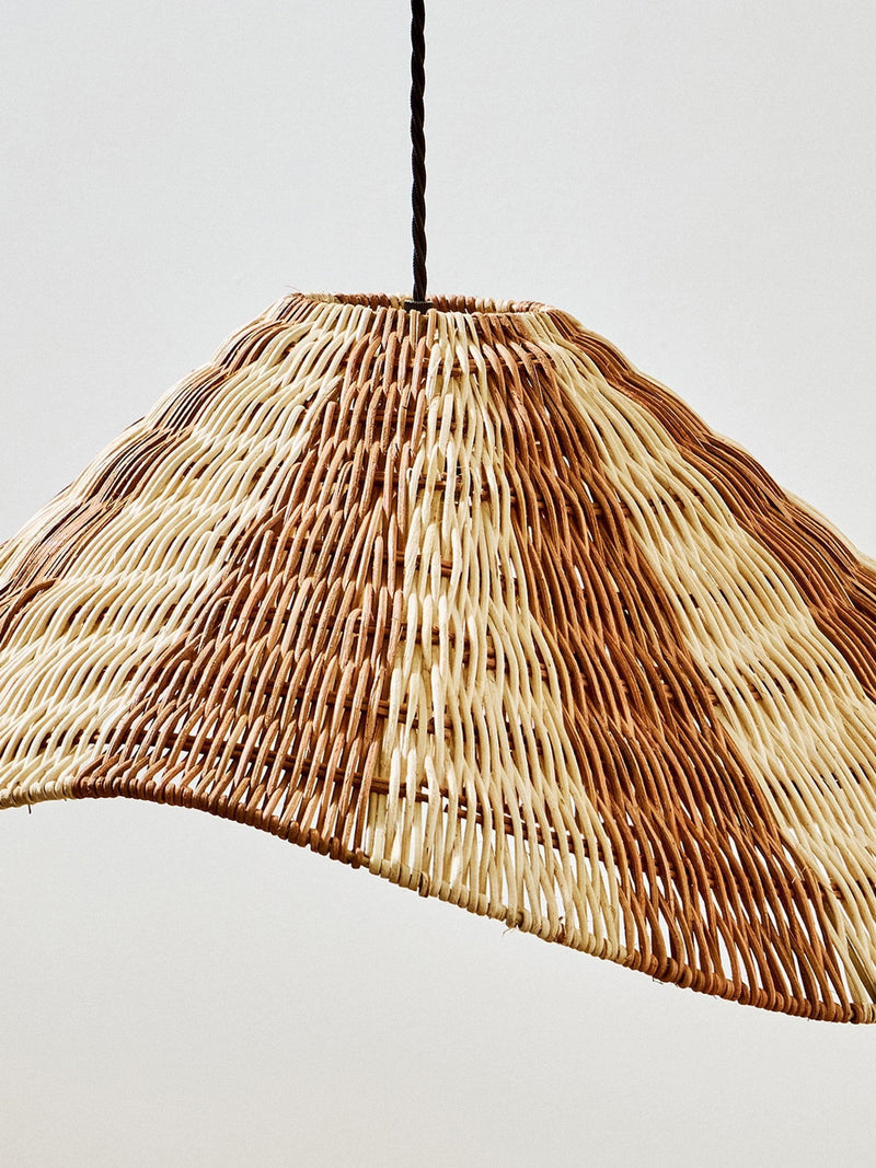 Oliver Bonas natural rattan ceiling pendant shade 50cm, imported from the UK