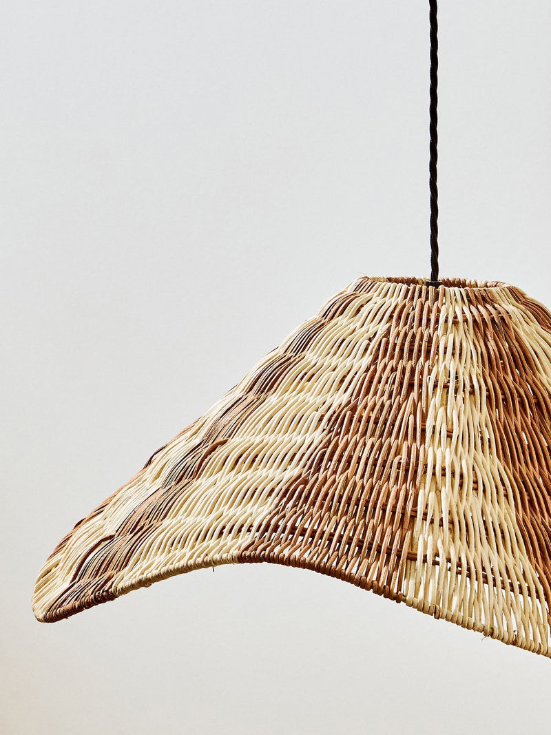 Oliver Bonas natural rattan ceiling pendant shade 50cm, imported from the UK