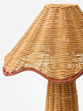 Oliver Bonas natural rattan desk table lamp 42cm, imported from the UK