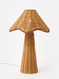 Oliver Bonas natural rattan desk table lamp 42cm, imported from the UK