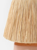 Oliver Bonas pink Savina ceramic raffia desk lamp - British product