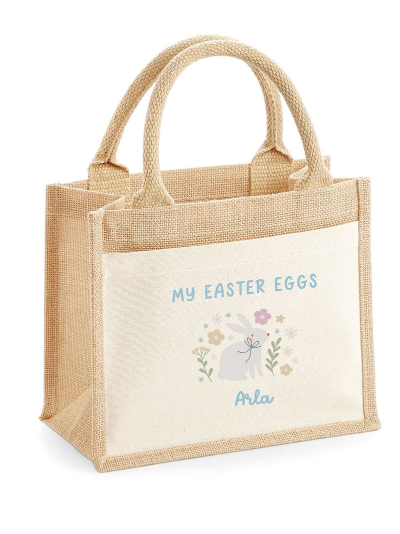 Koko Blossom personalised jute Easter bag, imported from the UK