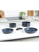 Next Russell Hobbs Blue Smart Clip Marine 5 Piece Pan Set- Buy online at McGrocer