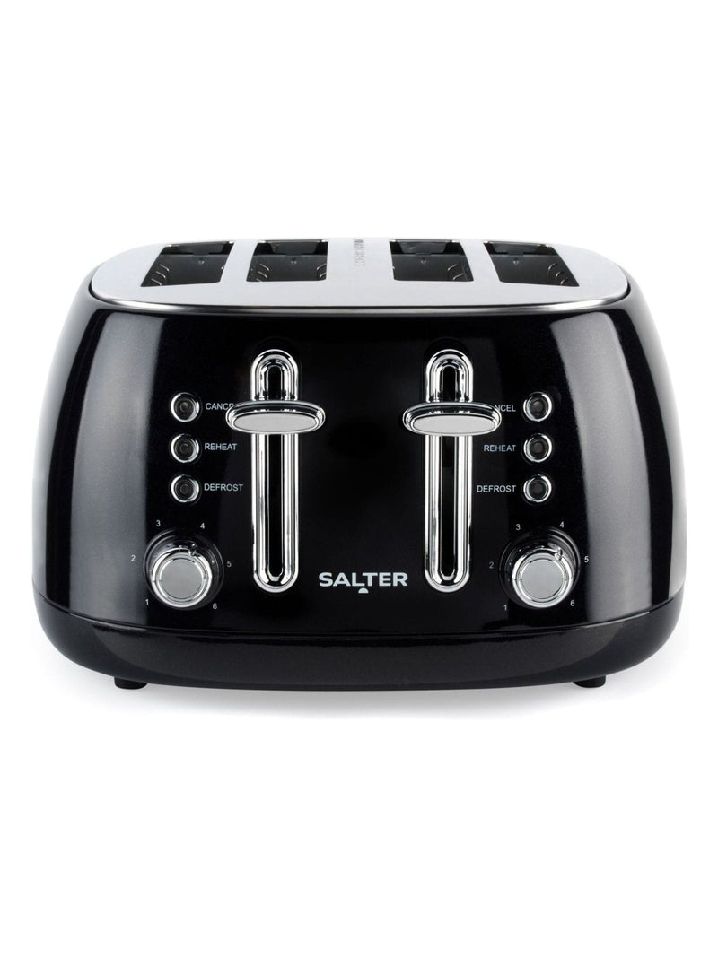 Salter Black Boston 4-slice toaster, imported from the UK