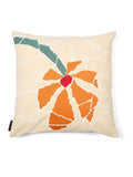 The Conran Shop cream orange flower cushion 50x50cm, imported from the UK