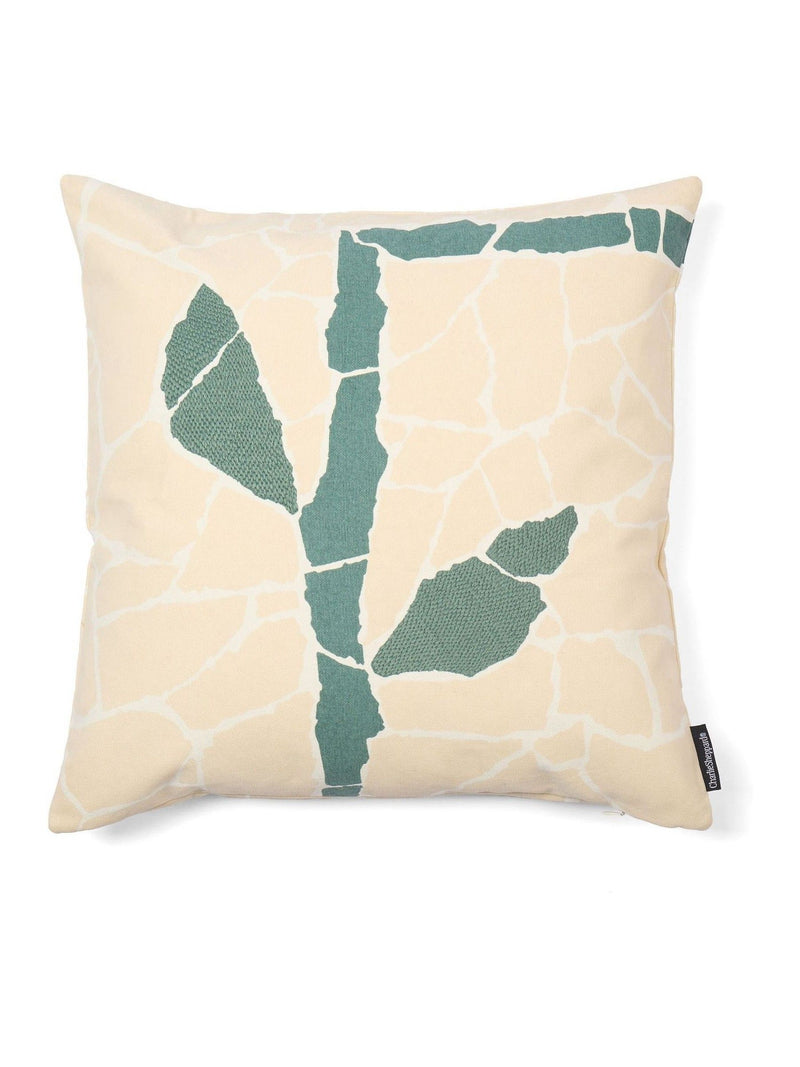 The Conran Shop cream orange flower cushion 50x50cm, imported from the UK