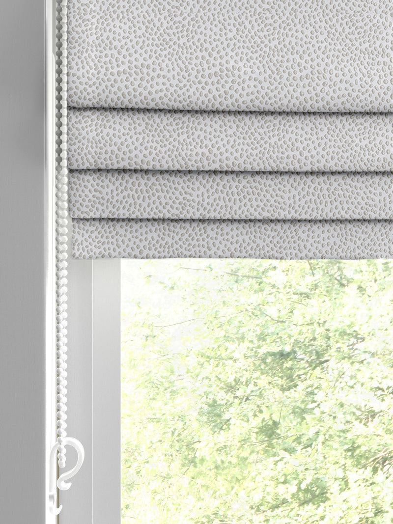 Dove Grey stipple Roman blind, made to measure, imported from the UK