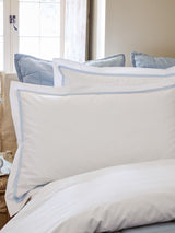 Next Christy Pale Blue Beaumont Cotton Percale Pillowcase Pair- Buy online at McGrocer