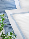 Christy pale blue Beaumont cotton percale pillowcase pair - British product