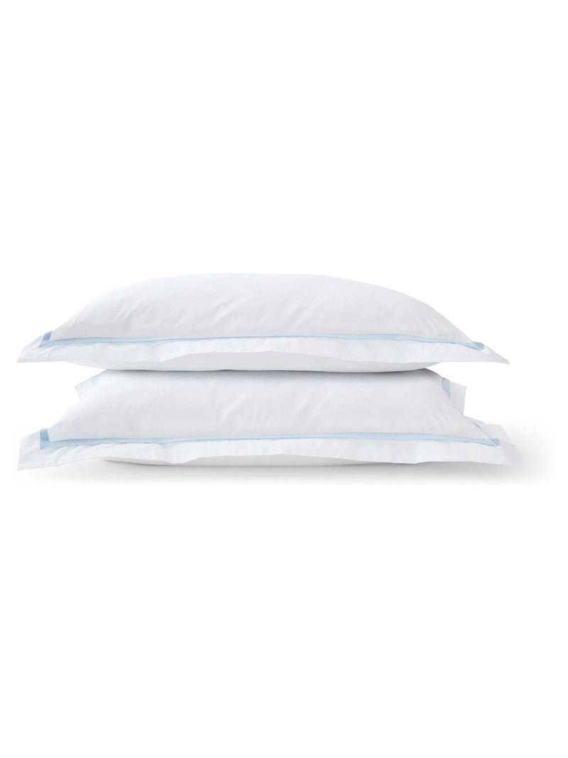 Christy pale blue Beaumont cotton percale pillowcase pair - British product