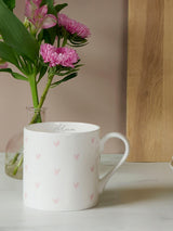 Next Sophie Allport White Mum Hearts Fine Bone China Mug 425ml- Buy online at McGrocer
