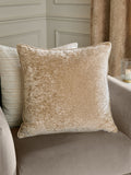 Paoletti champagne lustre velvet cushion 50x50 cm (British brand)