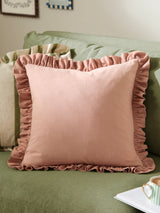 Next Wylder Effie Vintage Blush Cotton Ruffle Fibre Filled Cushion 45x45cm- Buy online at McGrocer