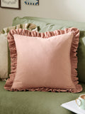 Wylder Effie cotton ruffle cushion 45x45cm (British brand)