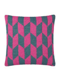Furn retro pink geometric fibre filled cushion 45x45cm (British brand)