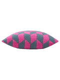 Furn retro pink geometric fibre filled cushion 45x45cm (British brand)