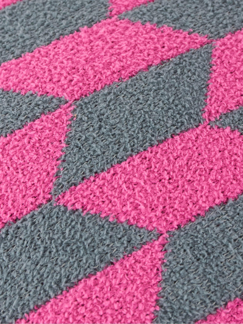 Furn retro pink geometric fibre filled cushion 45x45cm (British brand)