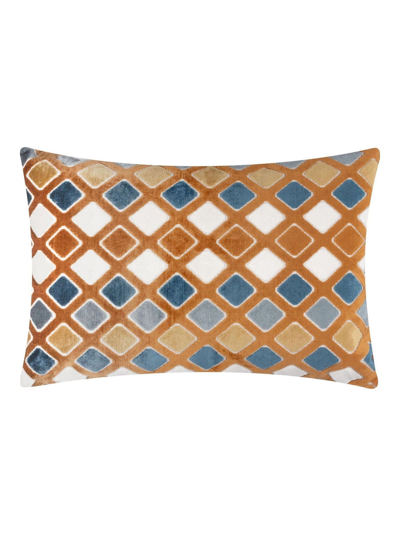 Furn Ginger Metro Diamond velvet cushion 30x50 cm, UK version