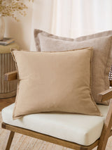 Next Yard Natural Slub Cotton Feather Filled Cushion 50x50cm- Buy online at McGrocer