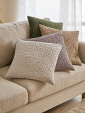Yard Pebble textured chenille cushion 45x45cm, imported from the UK