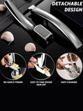 Gourmet Easy no-peel garlic press stainless steel fine mince, imported from the UK