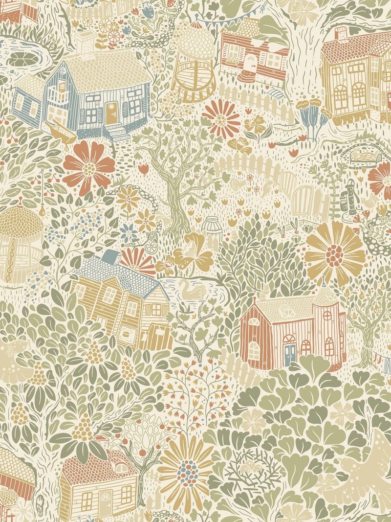 Galerie Wallcoverings Green Resan Kids wallpaper 10.05M (British brand)