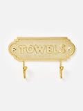Oliver Bonas gold hook towel engraved spotty surface - British product