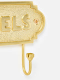 Oliver Bonas gold hook towel engraved spotty surface - British product