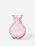 Oliver Bonas pink swirl glass vase 24cm - British product