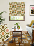 Orla Kiely roman blind with Multi Autumn Spot Flower design, UK version