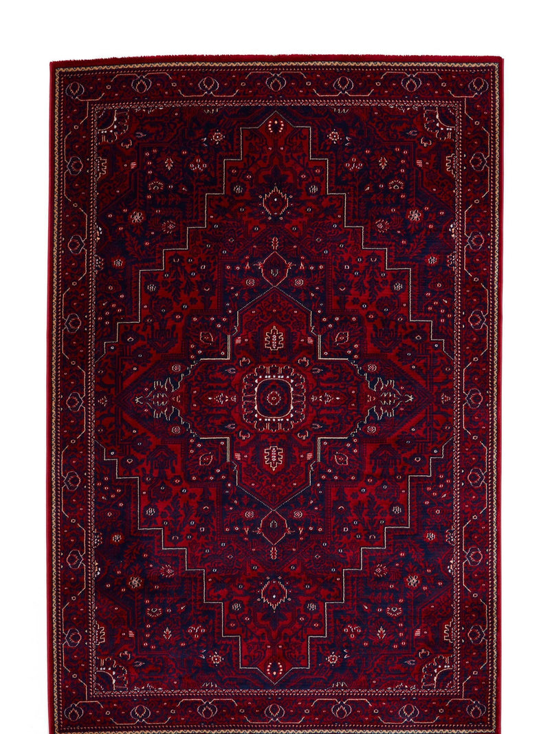 Think Rugs red Dubai traditional rug, imported from the UK